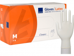 Abena Latexhandsker u/pudder pk/100 Medium - Hvid